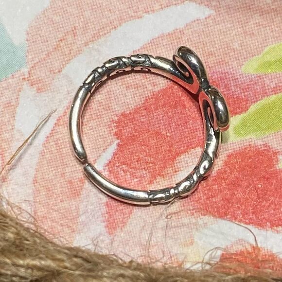 Sterling Silver Spiral Toe Ring Midi Ring - Picture 4 of 4